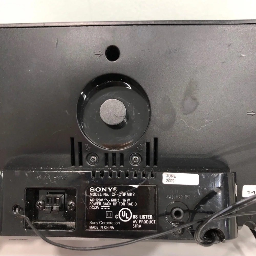 Sony Gray Portable Docking Speaker with Clock Radio